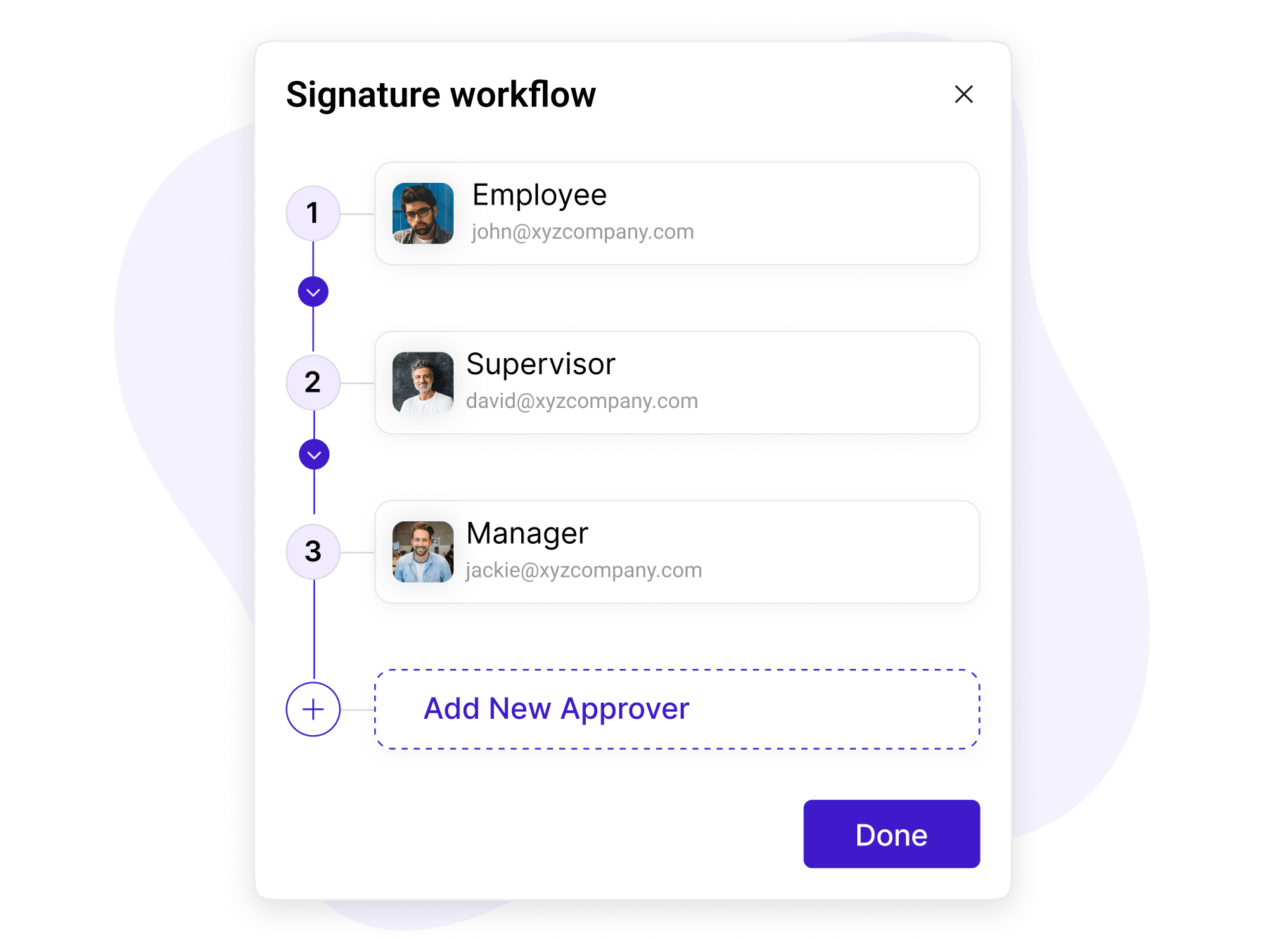 Automate approval and signing workflows