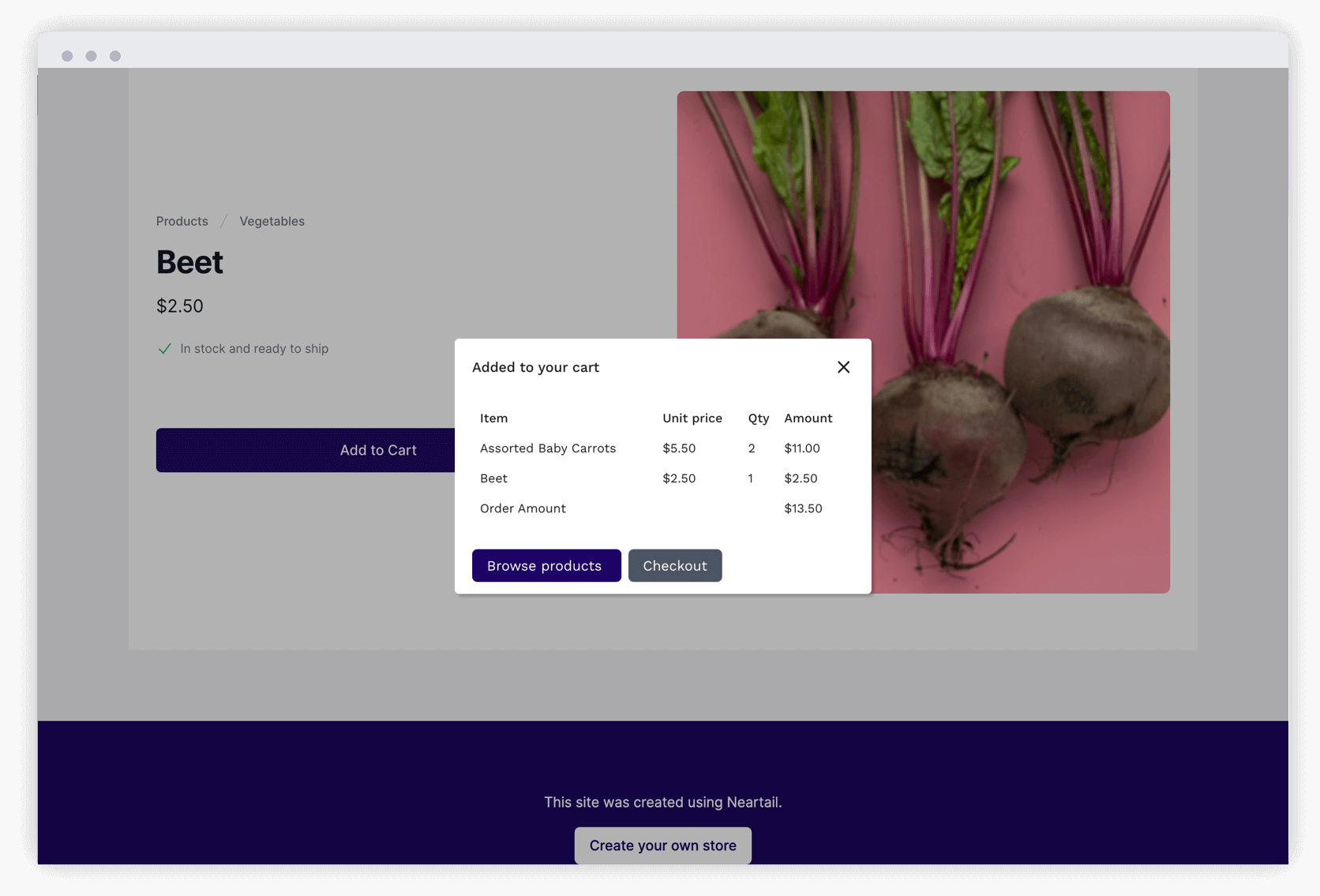 Take online orders from your customers by enabling checkout using forms