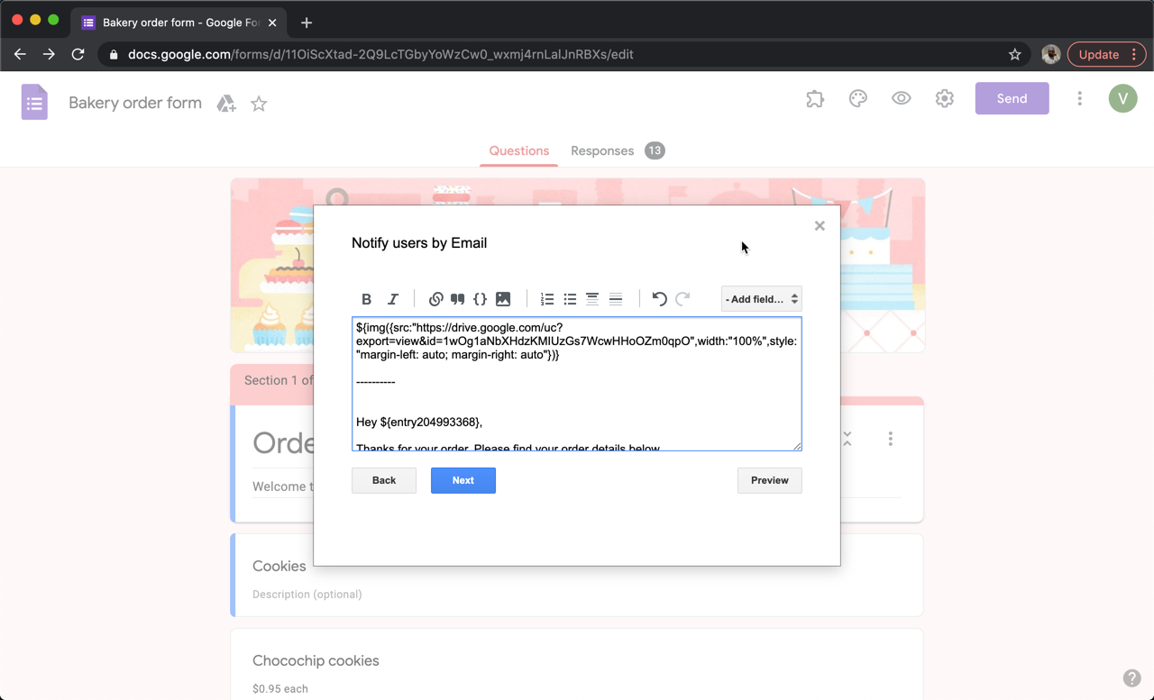 ${img({src:"https://imageurl...",width:"200px",style:"margin-left: auto; margin-right: auto"})}