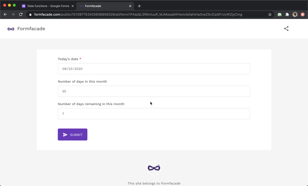 You can calculate the number of days in the month using DATE function and then subtract the current day of the month to calculate the days remaining in that month.