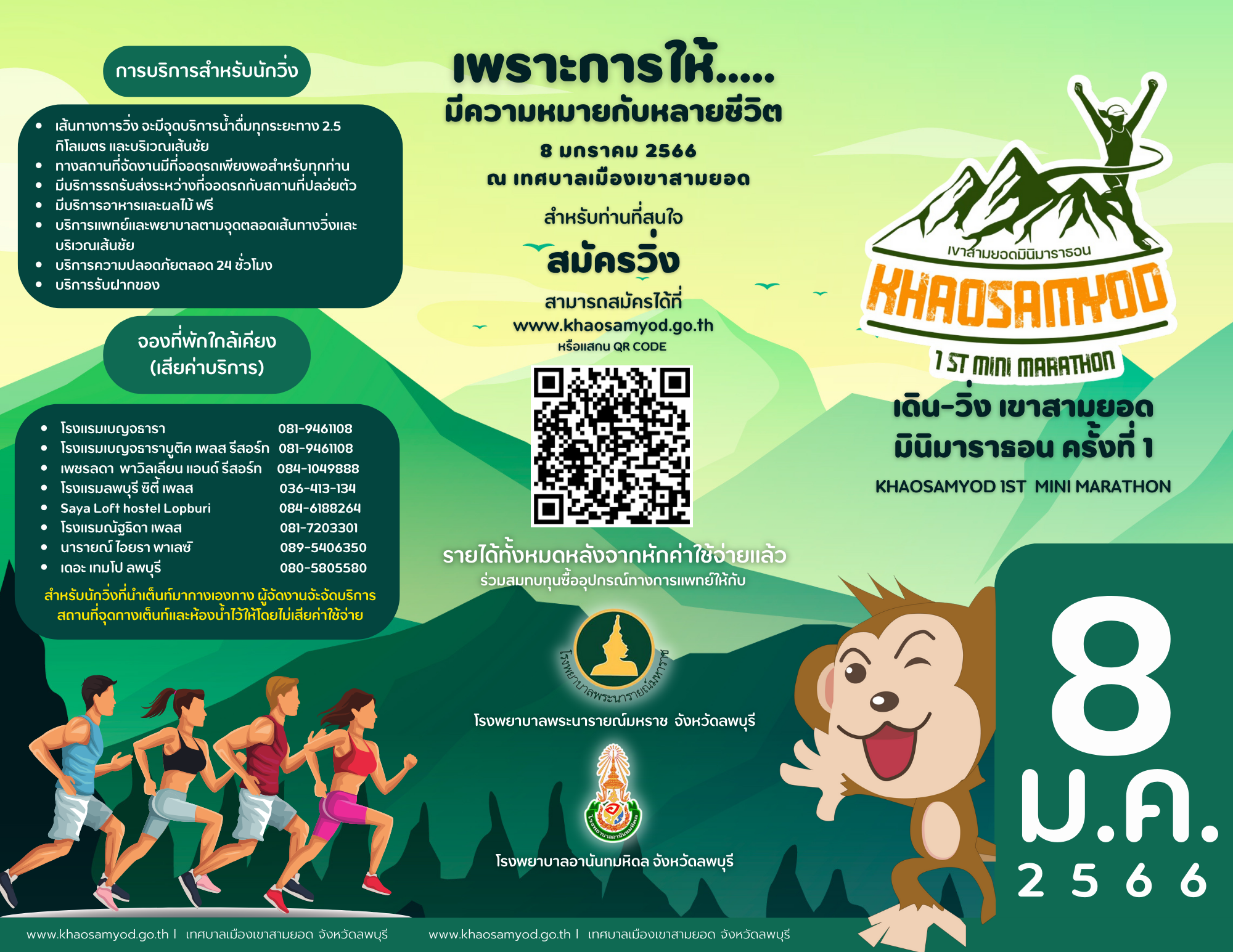 ใบสมัคร เข้าร่วมการแข่งขัน เดิน-วิ่ง "เขาสามยอด มินิมาราธอน 2022 ครั้งที่ 1" Khaosamyod 1st mini Marathon 2022