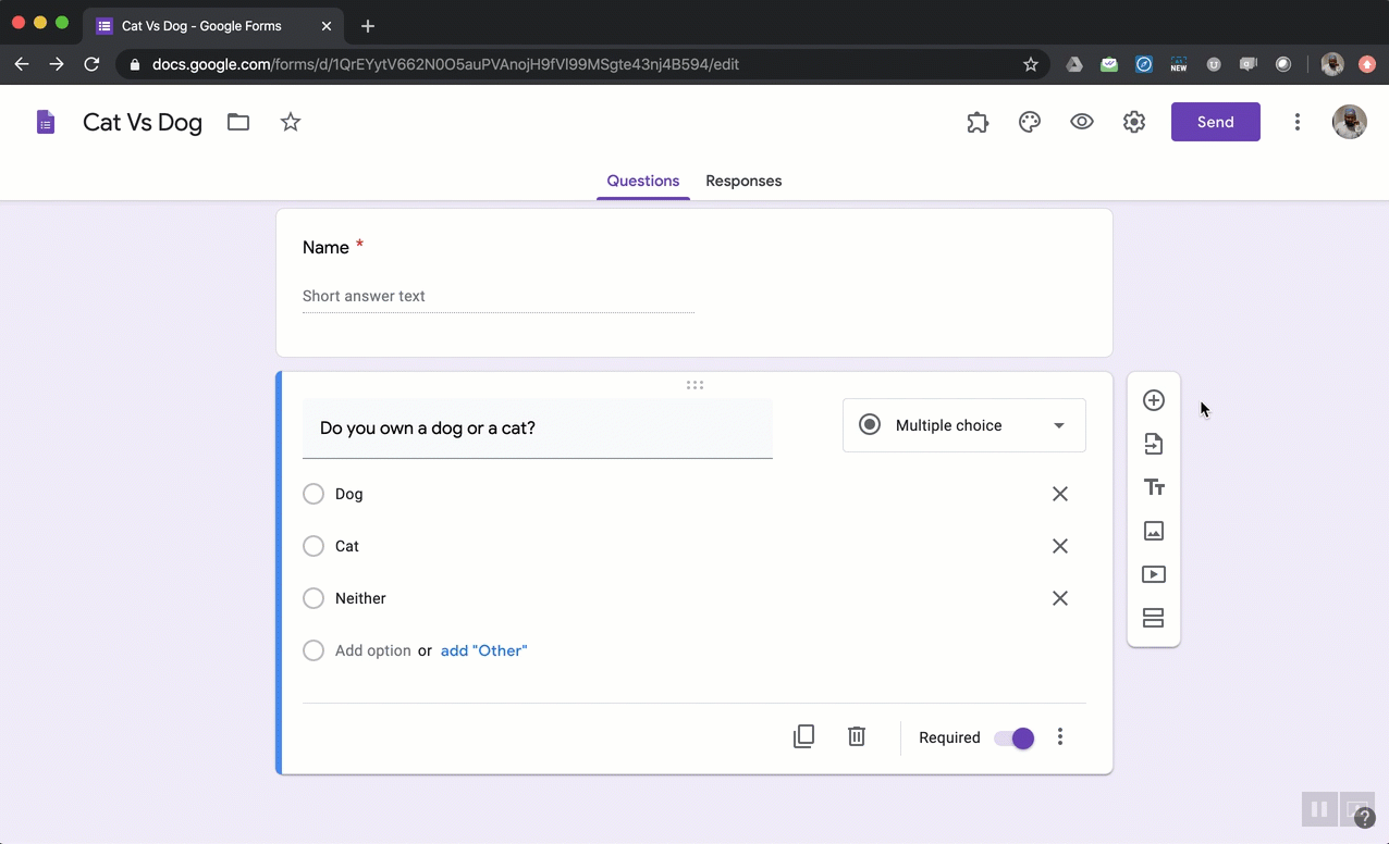You can add a file upload question in your Google Form to allow your users to upload file(s) as response to the question, but this option requires sign in. You can use the Formfacade add-on to convert Google Forms' file upload question into HTML file upload and let your users upload files without sign in.