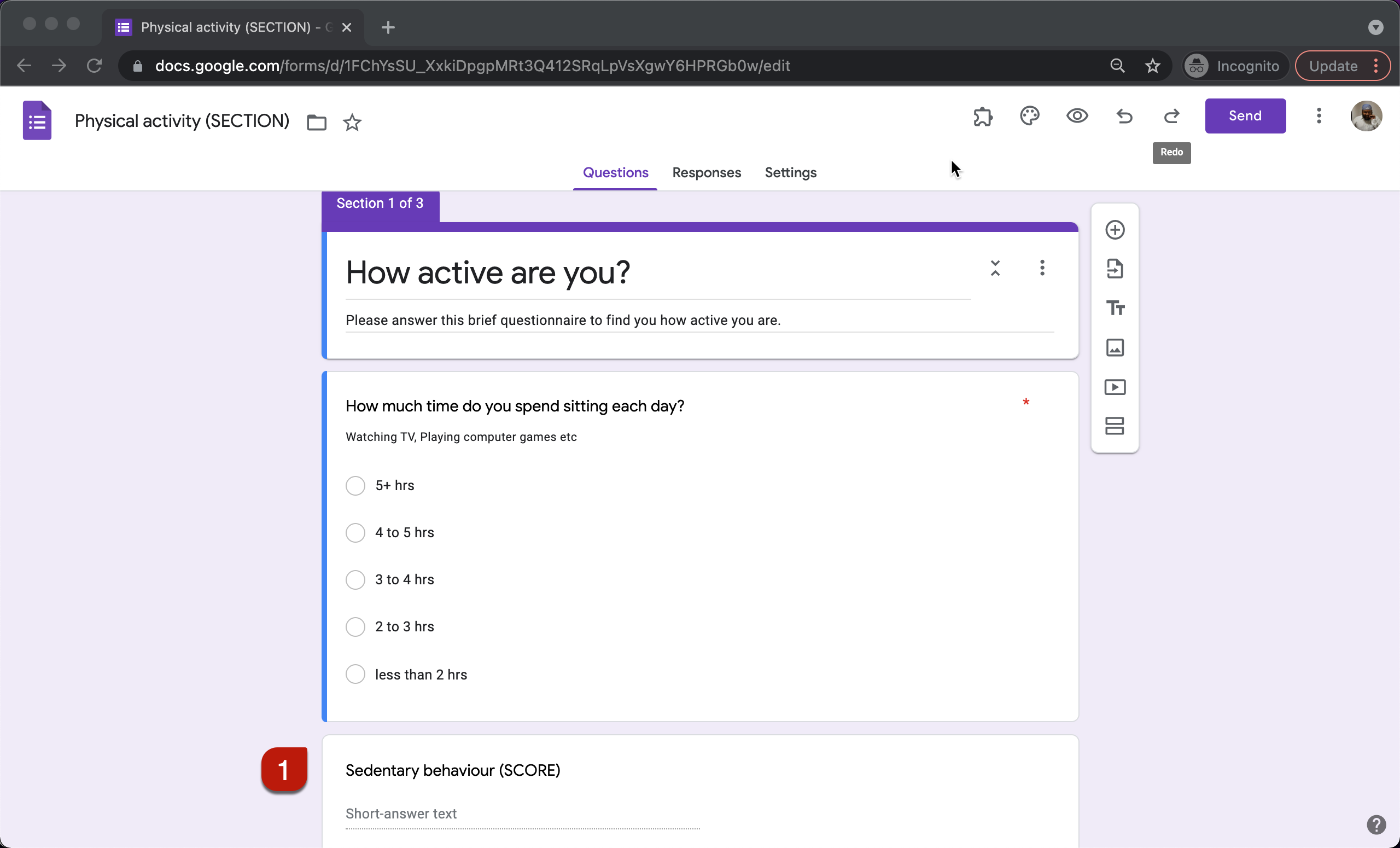 Step 1: Open your form in Google Forms. Add a Short Answer question with number response validation.