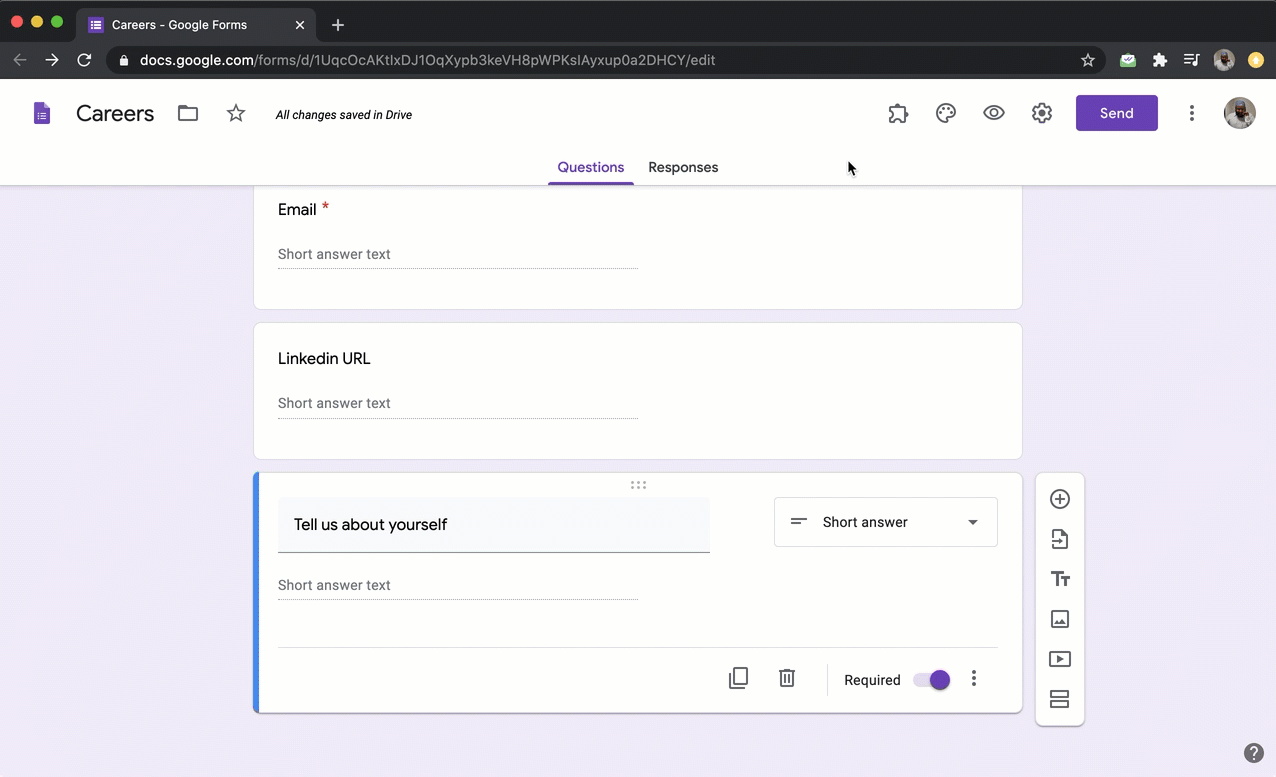 Step 1: Open your Google Forms > click on the addon icon > select Formfacade > Select Customize this form > Click on the Proceed button. 