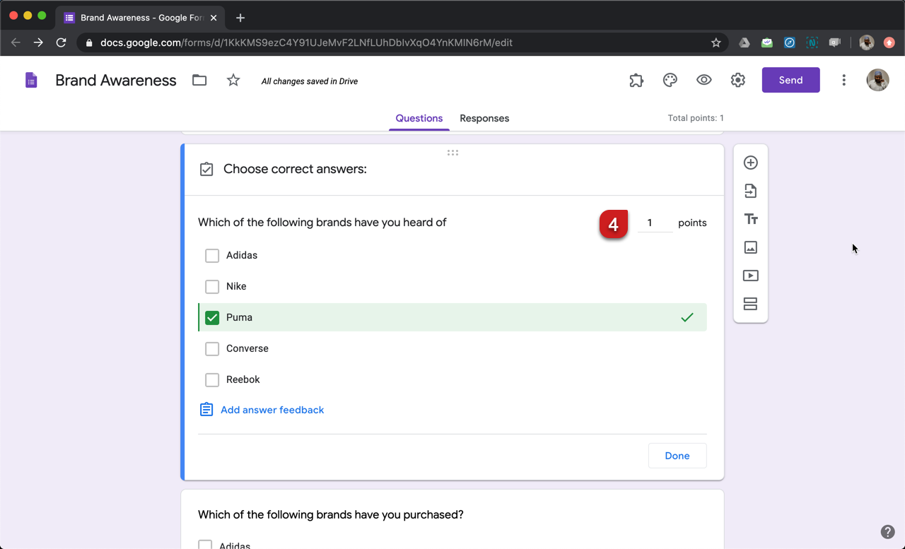 How to create a quiz in Google Forms and calculate the score based on