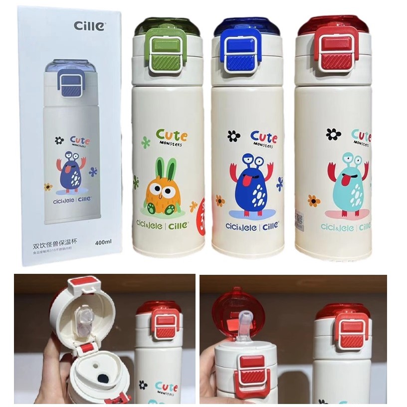 Cute Dual opening 316 Stainless Steel thermal flasks