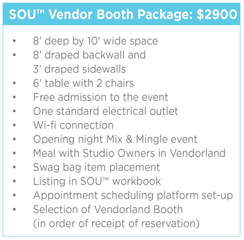 SOU™ Vendor Booth Package : $2900