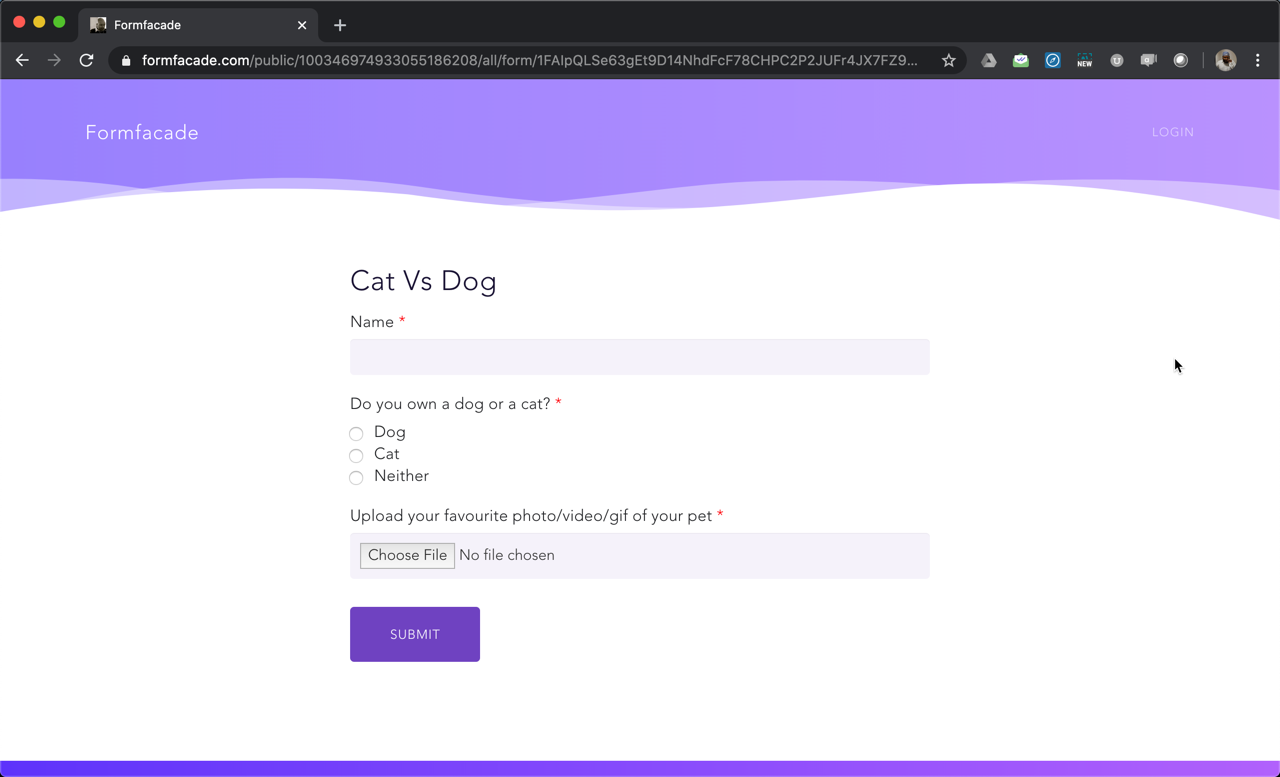 Google Forms offers four font options to choose from - Basic, Decorative, Playful and Formal. But, you won't have any control over the font size or color. If you want to customize the form styles, you can use the Formfacade add-on for Google Forms. You can specify the font, size, color & more.