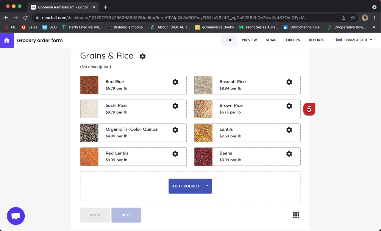Note: Product description will not be displayed in the List layout. If required, you can choose the Card layout.