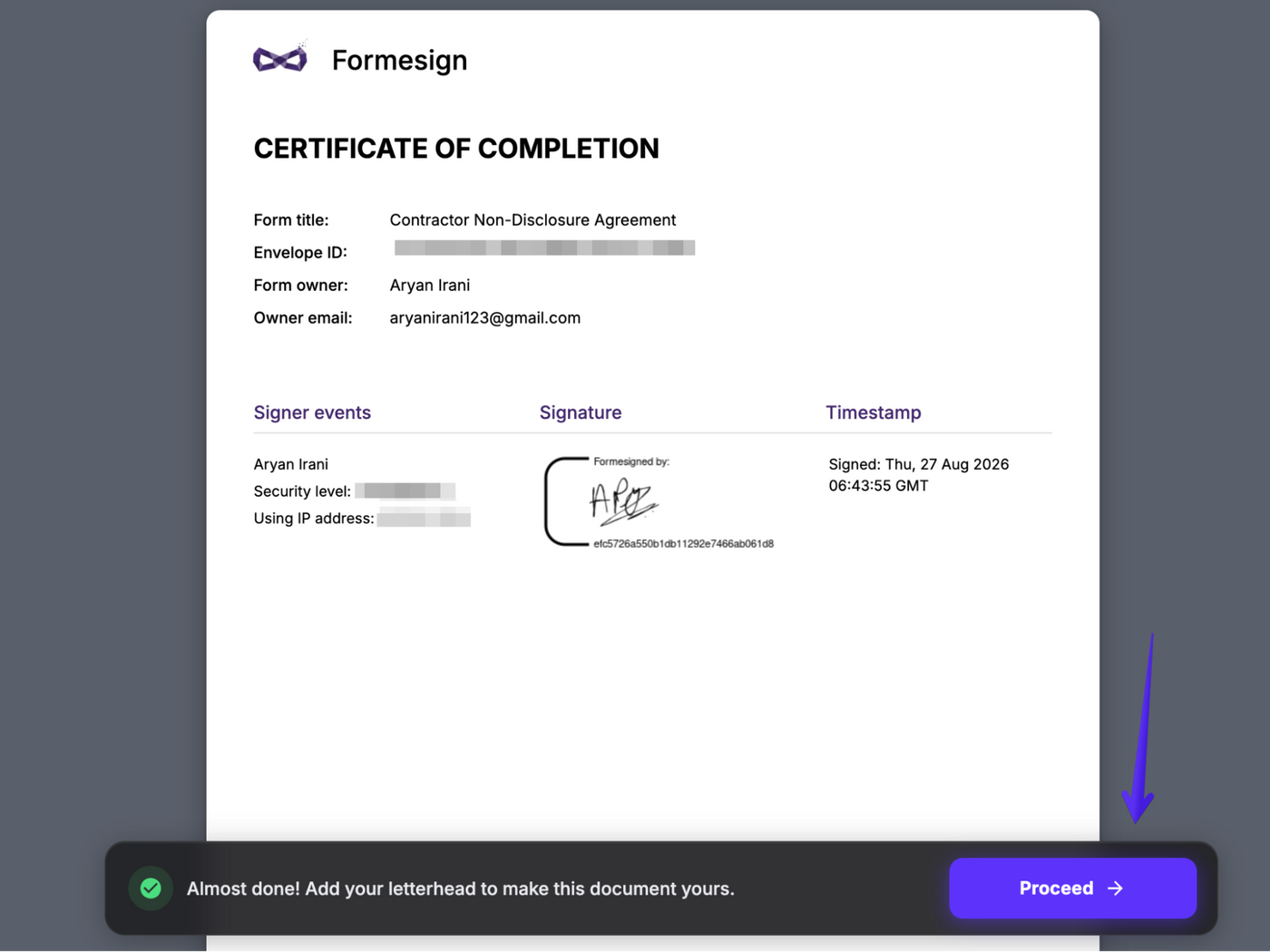 Welcome! In this blog, we are going to be looking at how to collect legally binding signatures in Google Forms using Formesign, and how to verify that a signed document has not been changed after it was signed.