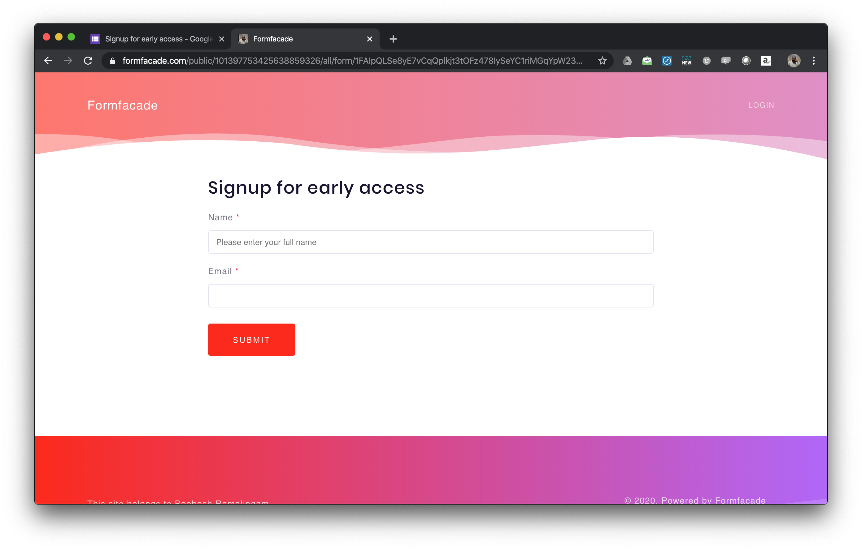 The placeholder text will be displayed as shown below