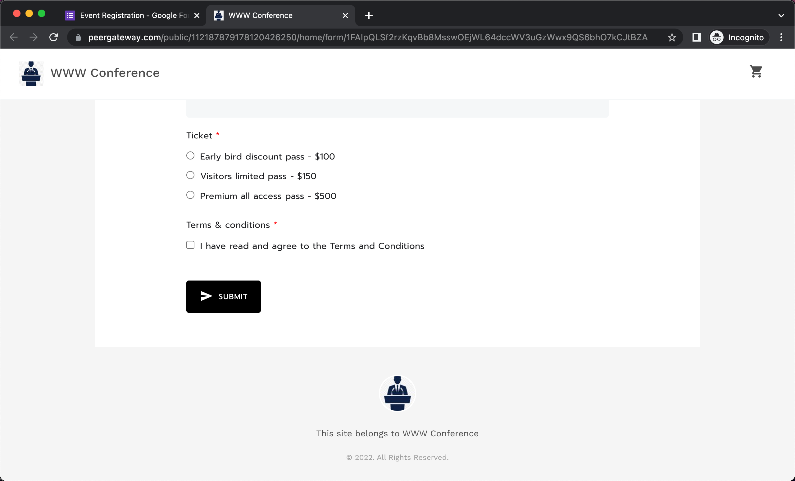 When you upload a logo, it will be displayed in the Header and Footer as shown below in the Minimal theme. 