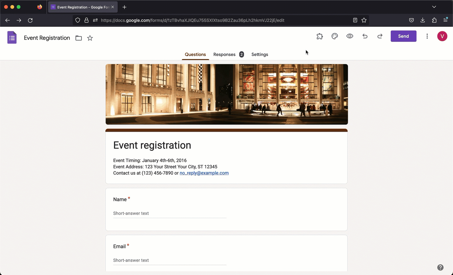 You can view the form submissions in the Formesign Responses page, Google Forms and Google Sheets.