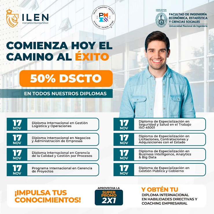 Estés donde estés, sigue formándote: Especializaciones Online, certifícate por la Universidad Nacional de Ingeniería