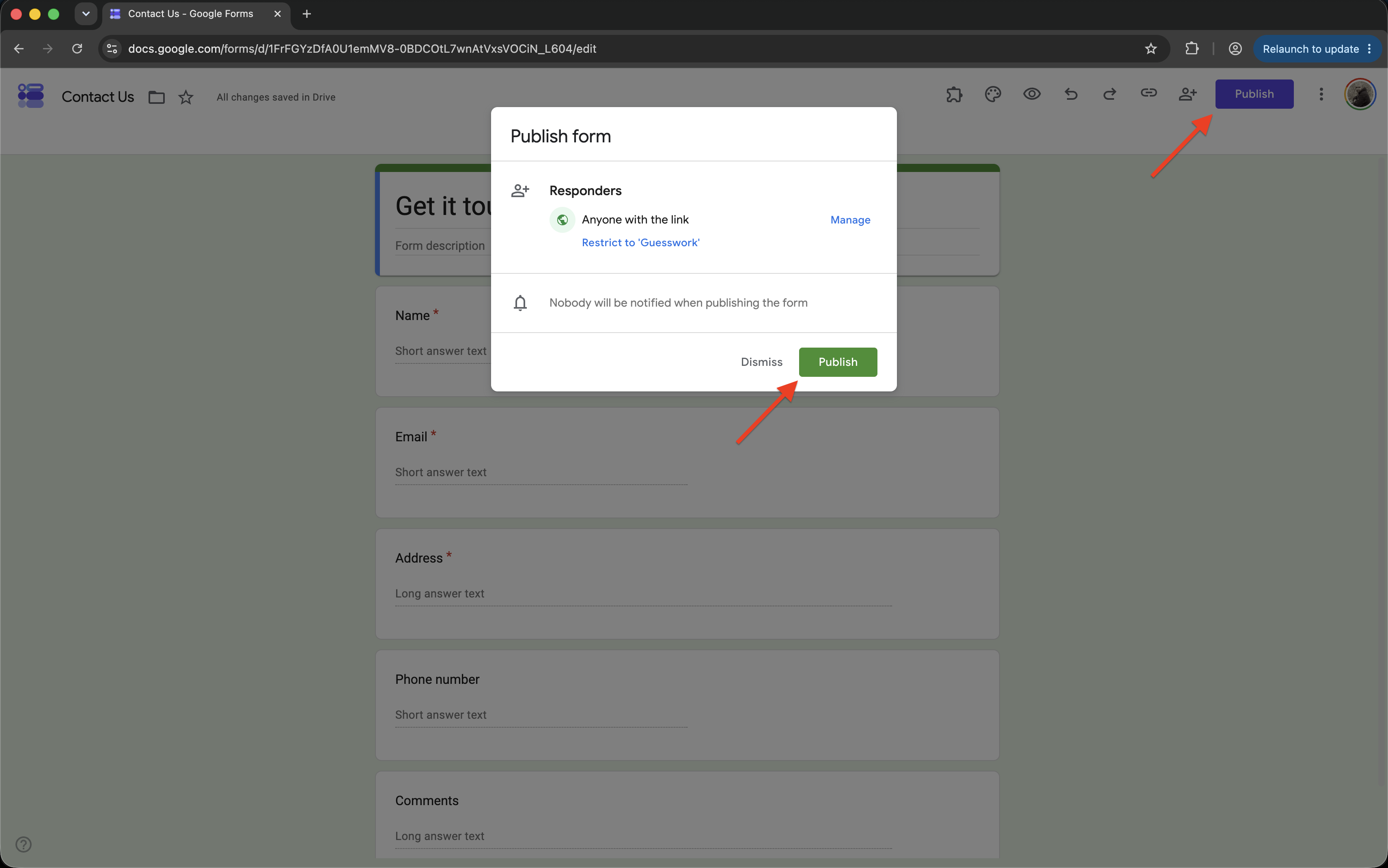 You can embed your Google Forms on your website, send it via email, share a link, or use the Formfacade add-on to embed it without an iframe, matching your website's theme. 