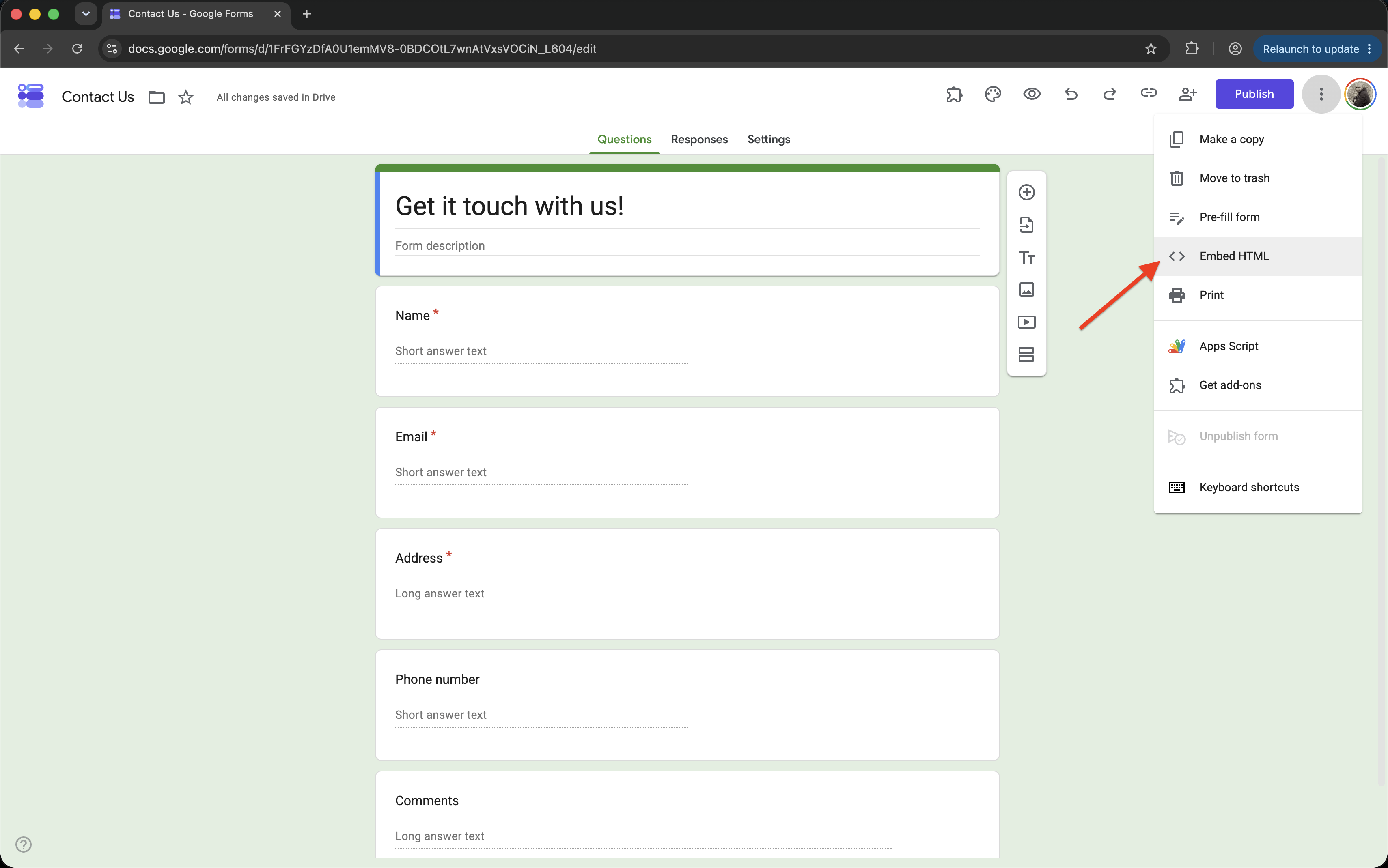 You can embed your Google Forms on your website, send it via email, share a link, or use the Formfacade add-on to embed it without an iframe, matching your website's theme. 