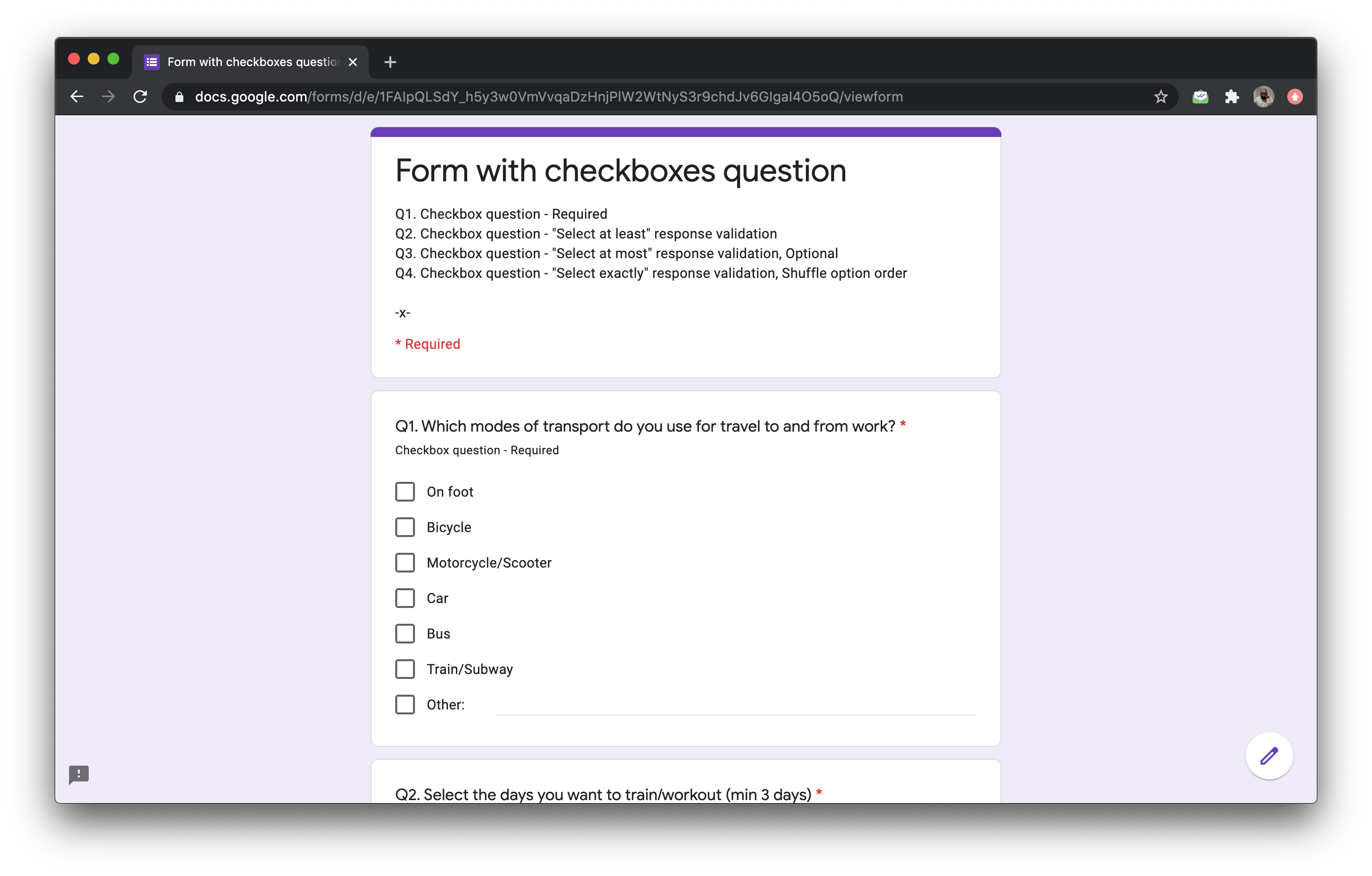 checkboxes