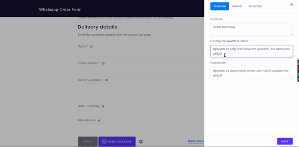 Neartail - Form builder for order form