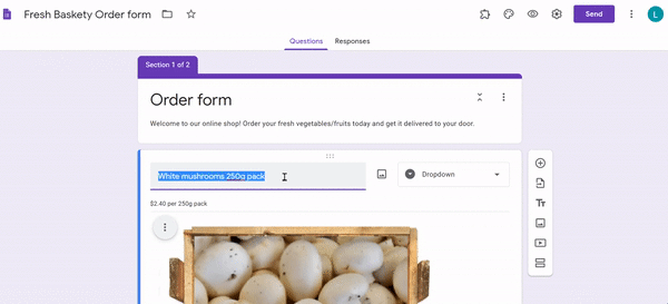 How to Create a Google Order Form