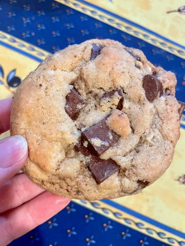 Sourdough Dark Chocolate Chunk Cookies with Sea Salt