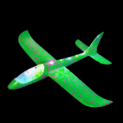 LED Foam Airplane - Green $2