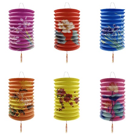 Paper Lanterns (set of 12) - Flowers $11.99