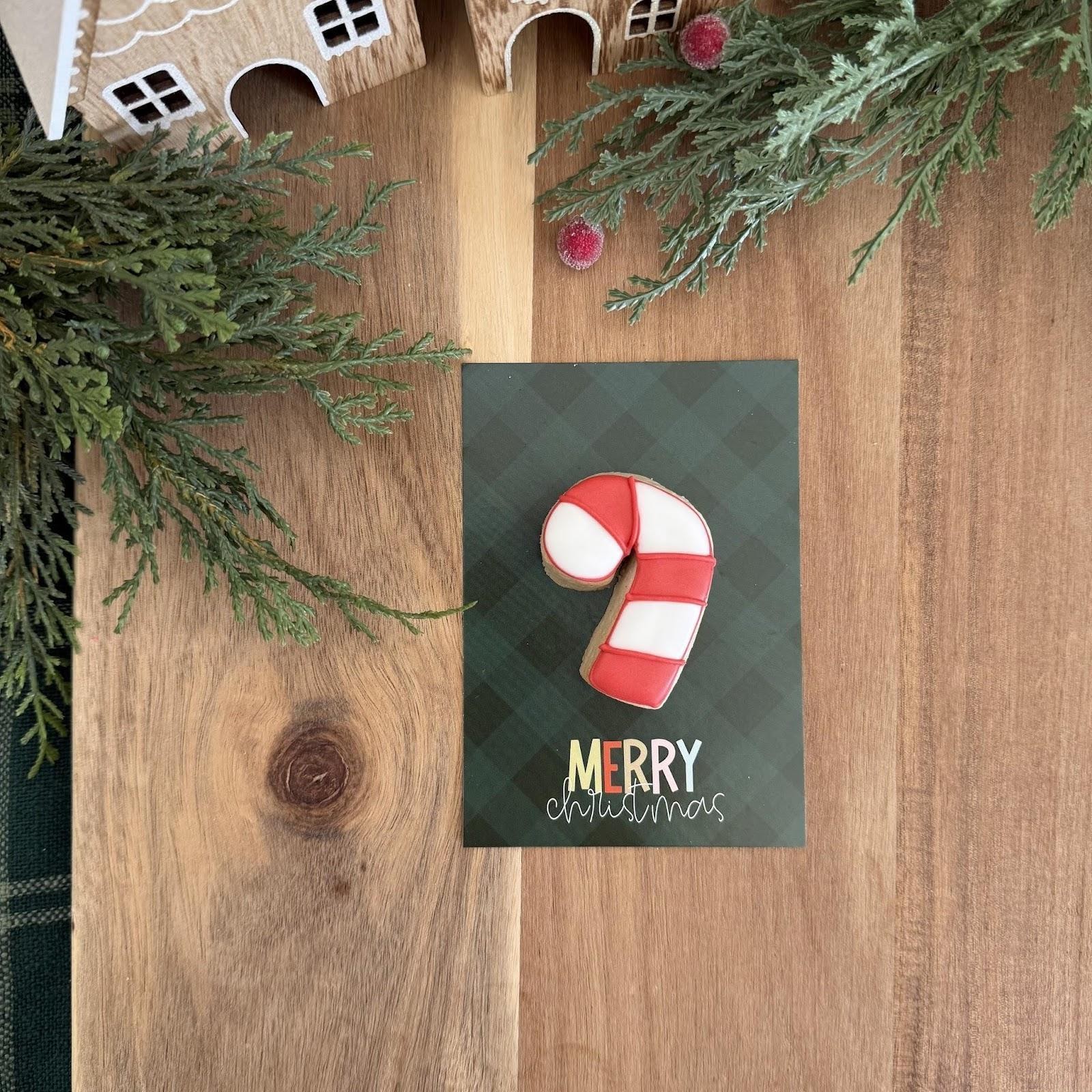 Candy Cane Cookie Card