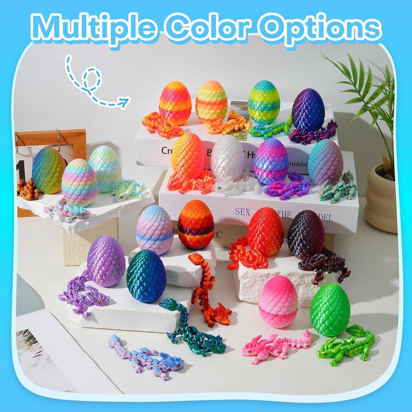 3D Printed Dragon Eggs with Dragon Inside $35