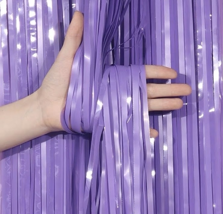 Pastel Violet Foil Curtains