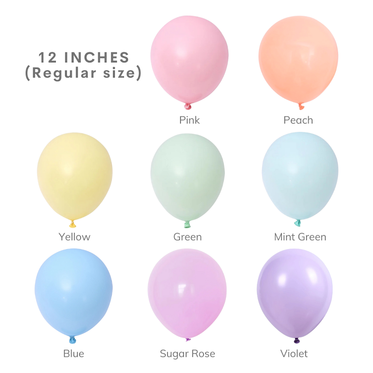 12 INCHES Pastel Balloons