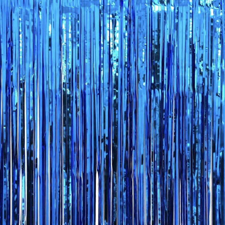 Royal Blue Foil Curtains