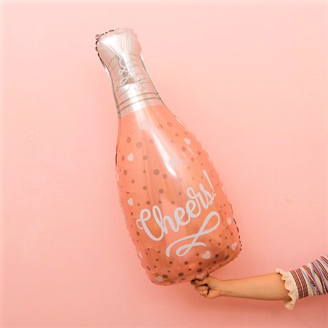 Cheers Pink Bottle Balloon