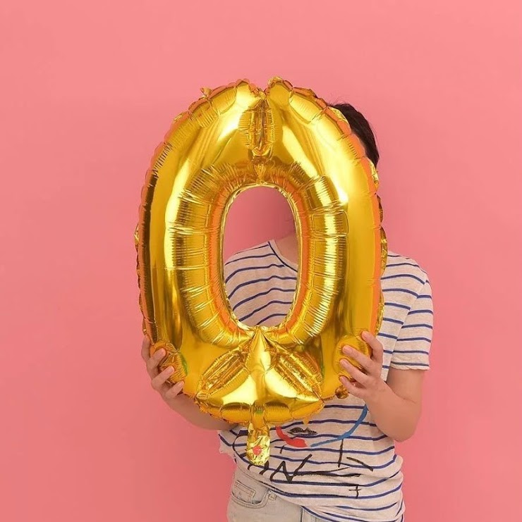 GOLD 32 INCHES Number Balloon