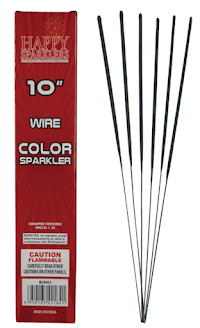 #1- 10in sparklers & Each pack has 6 (12x6pc) . $15.