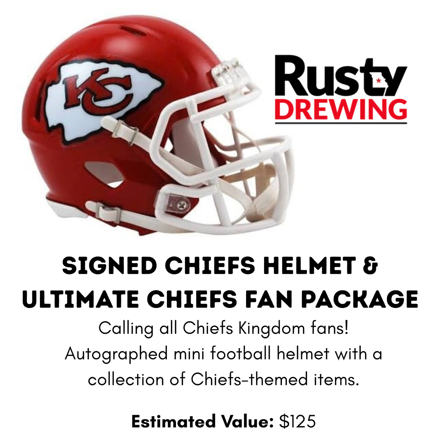Signed Chiefs Helmet & Ultimate Chiefs Fan Package