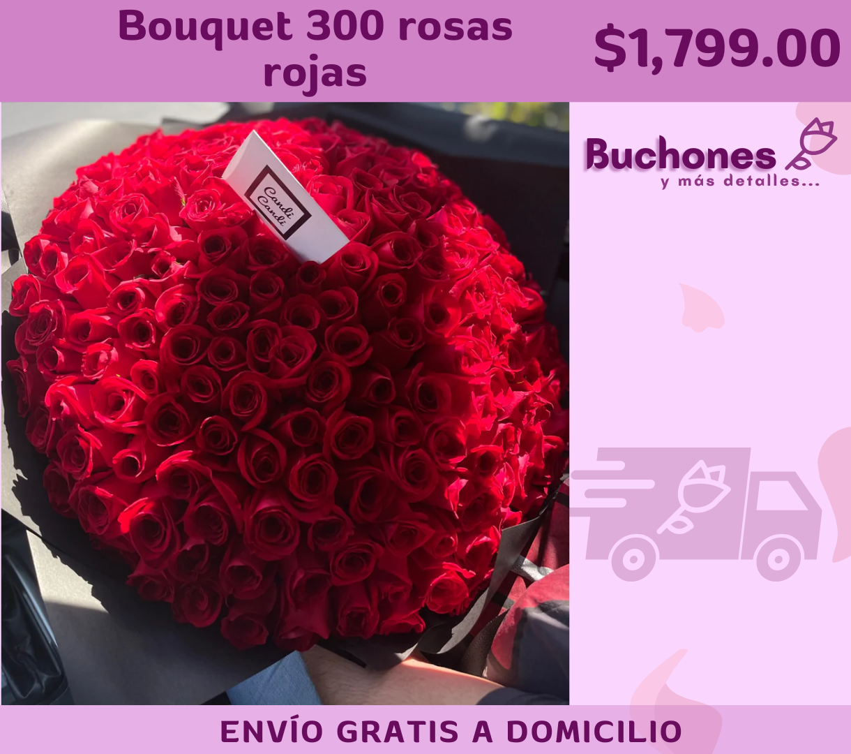 Bouquet de 300 rosas