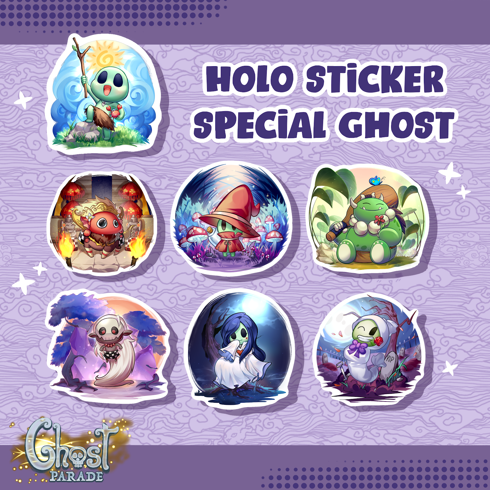 HOLO STICKER SPECIAL GHOST (SET 7pcs)