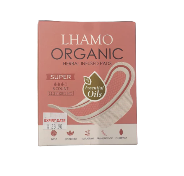 LZ - LHAMO ORG HERBAL INFUSED PADS-OVERNIGHT 蘭茉有機精油衛生棉-夜用型(28.5cm)