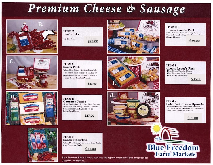 Premium  Cheese and Sausage Packages