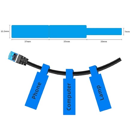 Niimbot label: Cable Blue 12.5x109mm $6.89