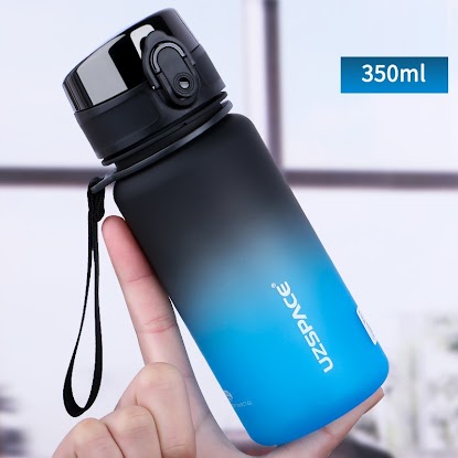 Sports Bottle - 350ml Black/Blue $13.80