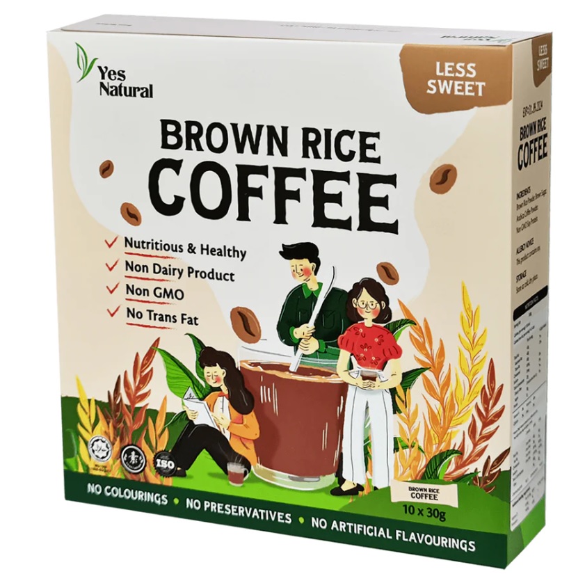 Yes Natural Brown Rice Coffee (Less Sugar) 糙米咖啡（少糖）