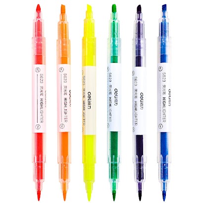 Dual sided highlighters (set of 6 colours) $2.88