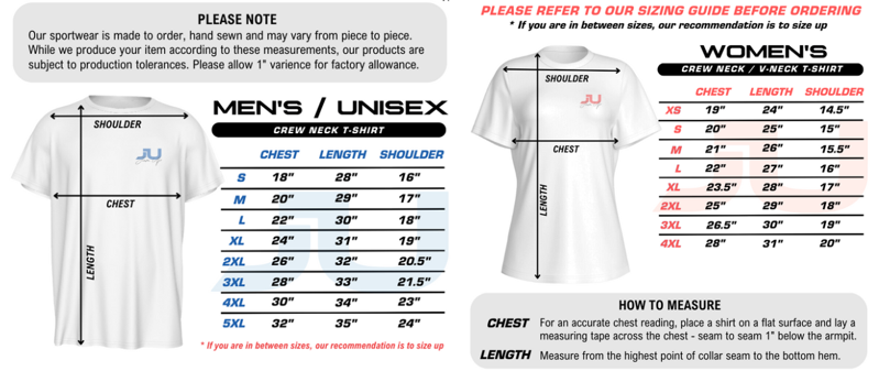 Performance Shirt Size Chart