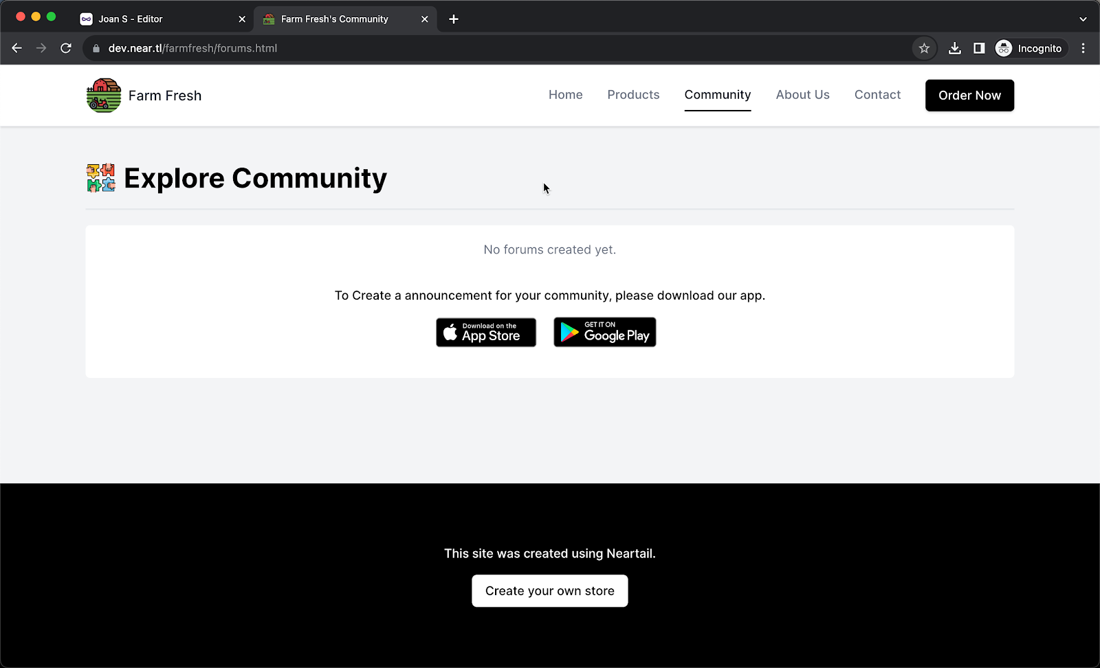 Neartail form builder allows local businesses to easily create an order form and take online orders form their loyal fans on Facebook and Instagram. With a single click, they can automatically create a website for new users to discover their business and learn about their brand, products.