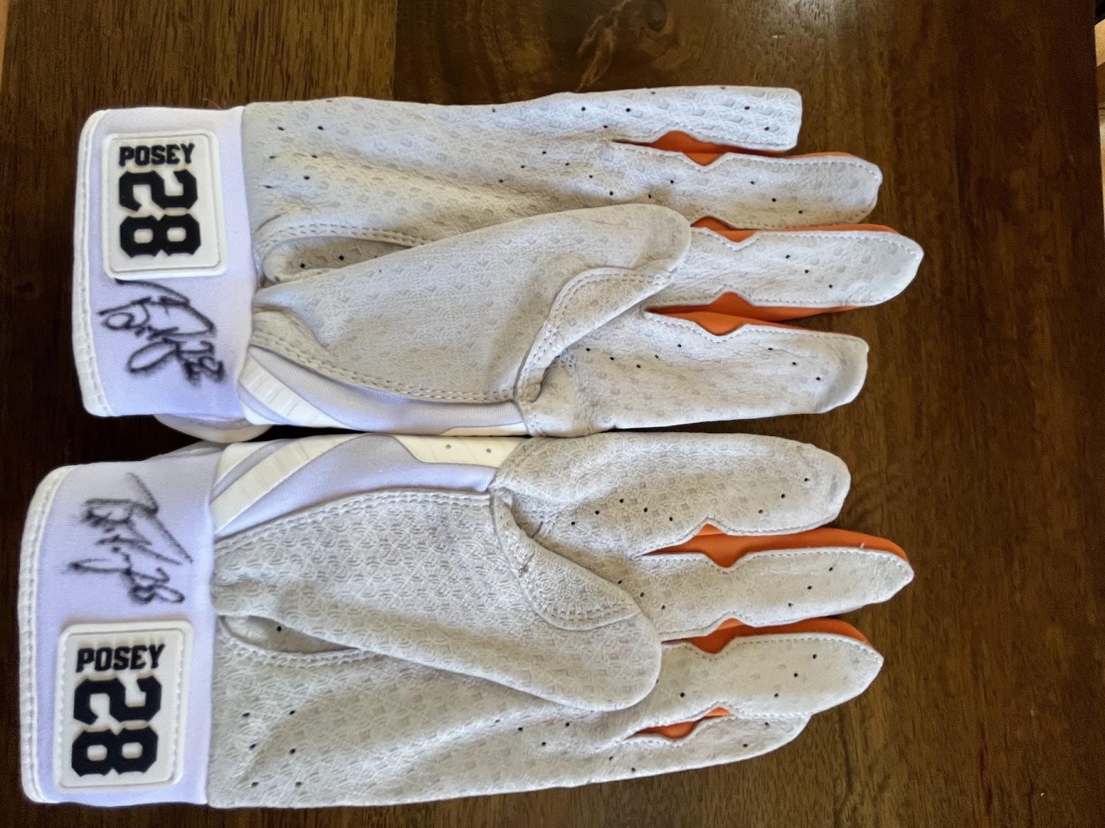 Buster Posey - signed custom Away batting gloves (pair)