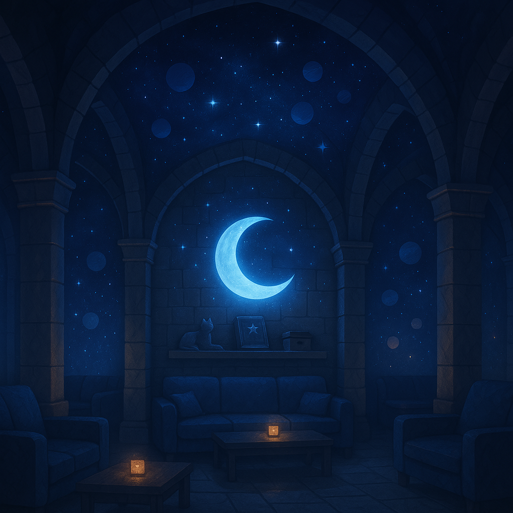 Imagines un salon de thé sensoriel, calme, tamisé, inclusif, avec une ambiance inspirée du cosmos et des rêves 🌌 Serais-tu intéressé·e par un tel lieu ?