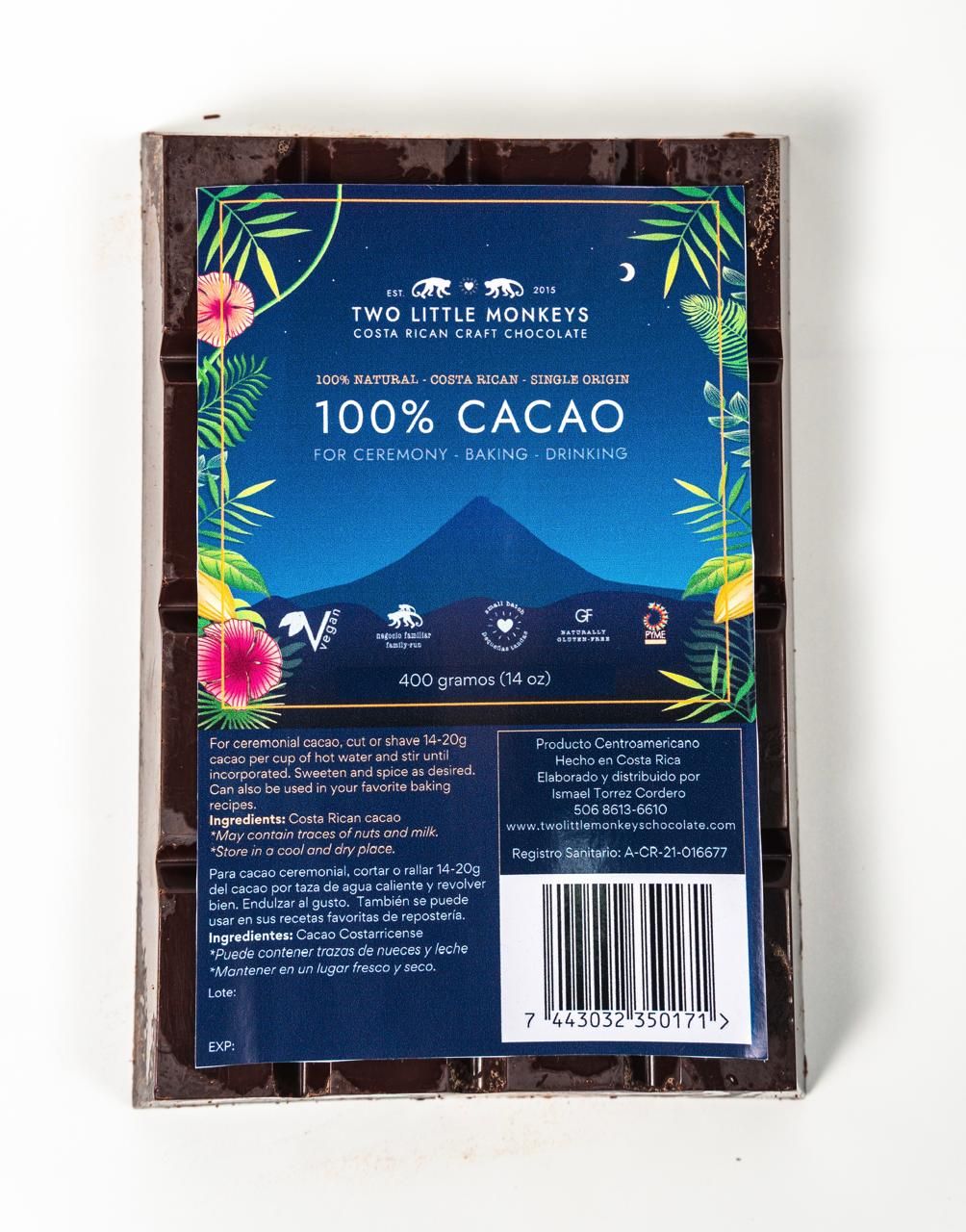 100% Cacao Ceremonial 400g (100% Cacao)