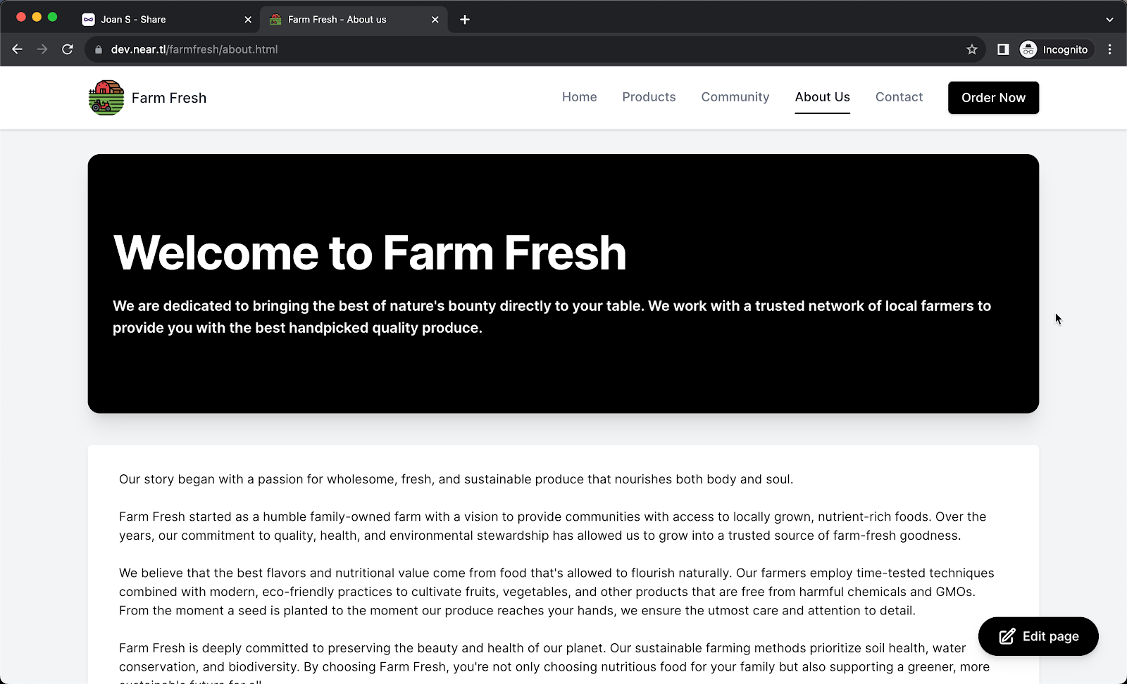Neartail form builder allows local businesses to easily create an order form and take online orders form their loyal fans on Facebook and Instagram. With a single click, they can automatically create a website for new users to discover their business and learn about their brand, products.