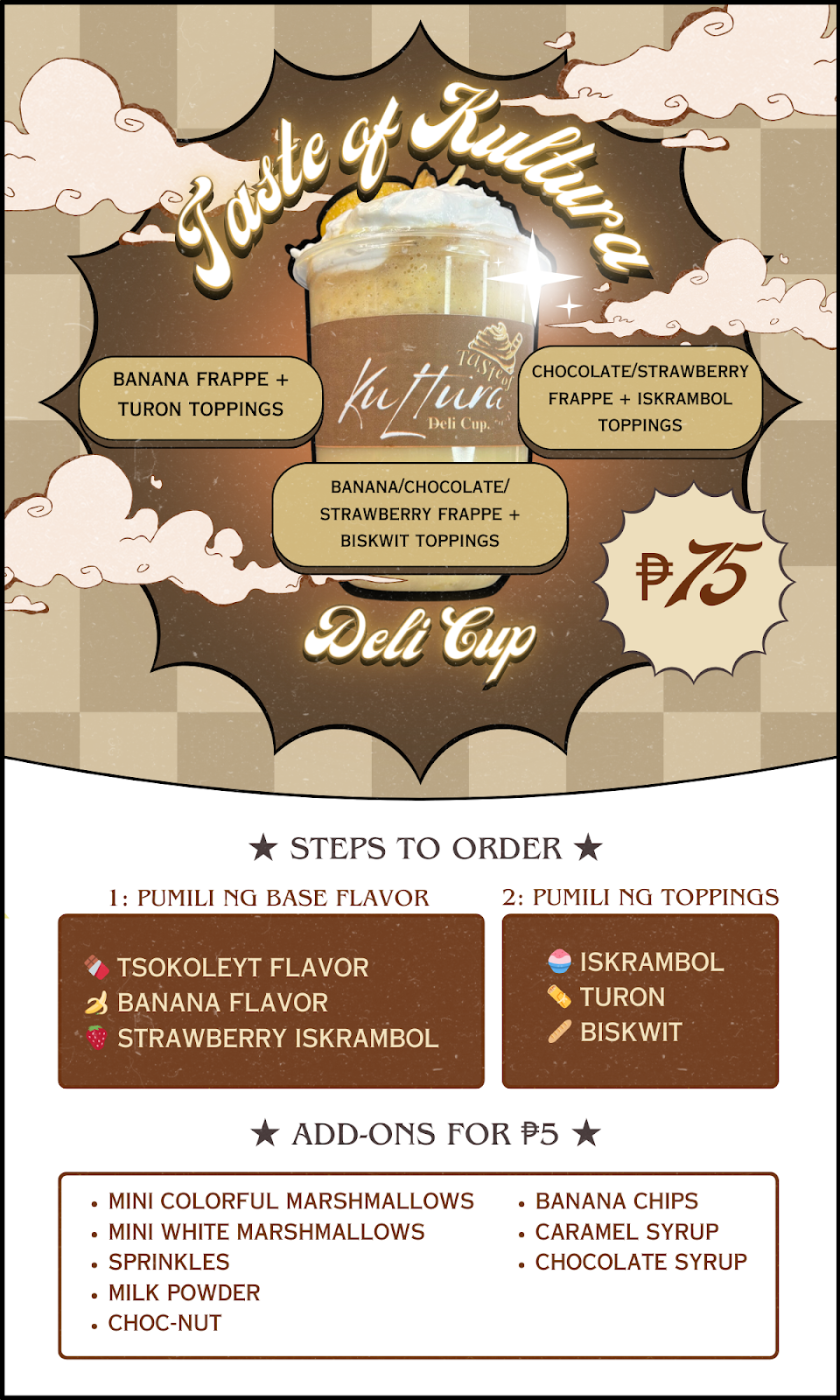 Taste of Kultura: Deli Cup Menu